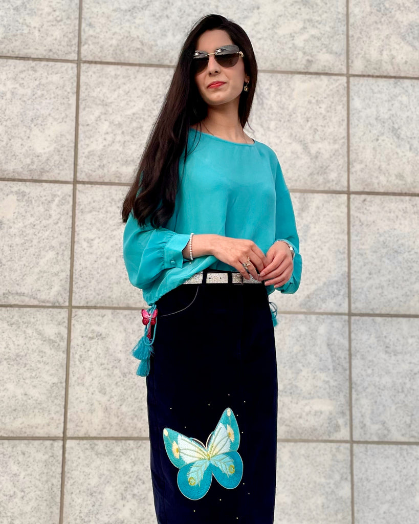 THEREDTHREAD】S butterfly garter tops