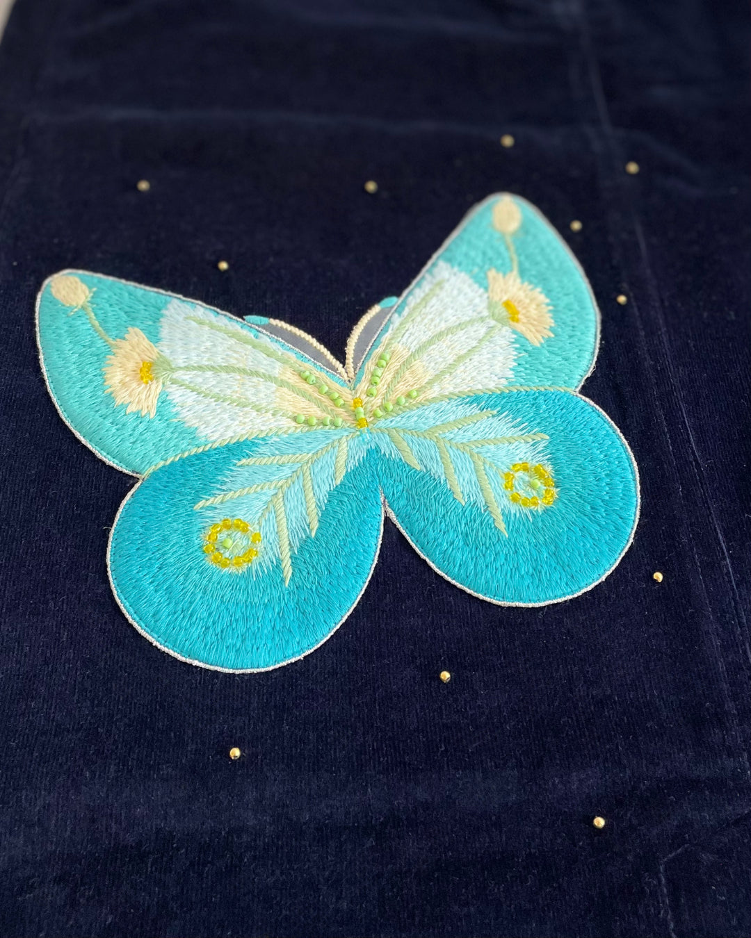 Corduroy Butterfly Midi Skirt